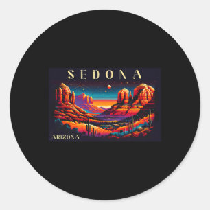 Pegatina Redonda Sedona Az Senderismo Al Aire Libre Montaña Sedona