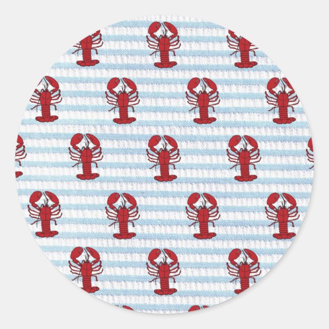 Pegatina Redonda seersuckus (Anverso)