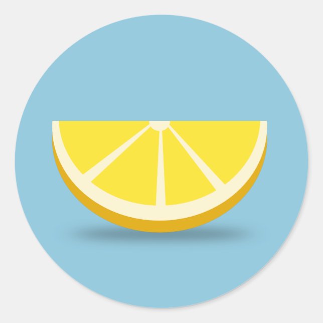Pegatina Redonda Segmento de limón (Anverso)