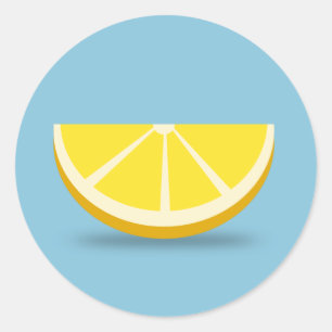 Pegatina Redonda Segmento del limón