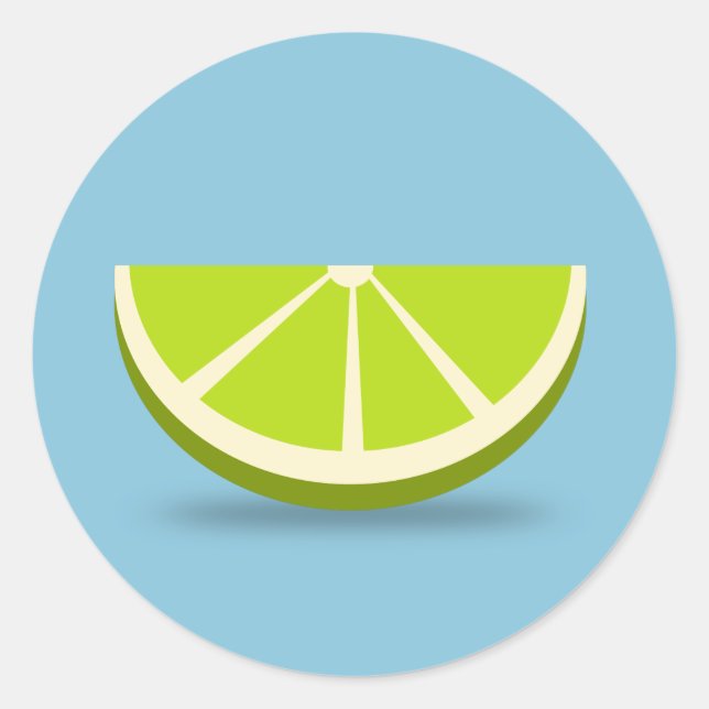 Pegatina Redonda Segmento Lime (Anverso)