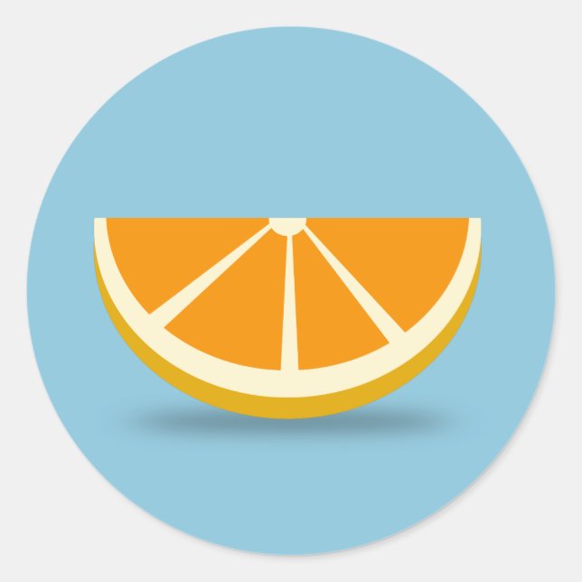 Pegatina Redonda Segmento naranja (Anverso)