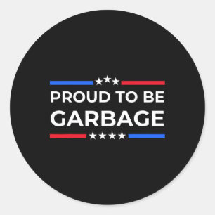 Pegatina Redonda Seguidor de Trump Basura