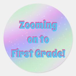 Pegatina Redonda ¡Seguir con el primer grado!