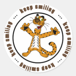 Pegatina Redonda Seguir sonriendo