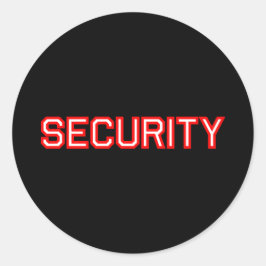 Pegatina Redonda Seguridad