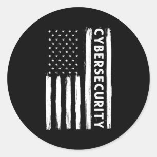 Pegatina Redonda Seguridad cibernética: especial de ciberseguridad