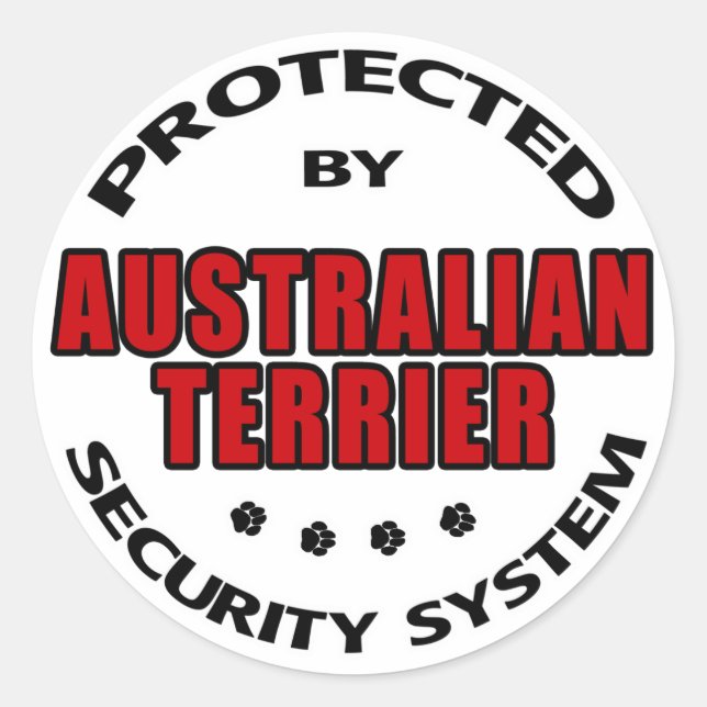 Pegatina Redonda Seguridad Territorial Australiana (Anverso)