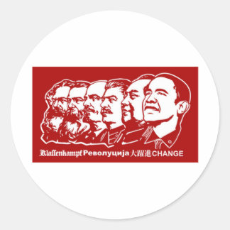 Pegatina Redonda Seis comunistas