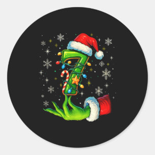 Pegatina Redonda Seis Siete 67 Meme Divertido Navidad Pareja Combin