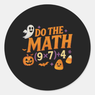 Pegatina Redonda Seis Siete 67 Meme Haz Las Cuentas Halloween Alpha
