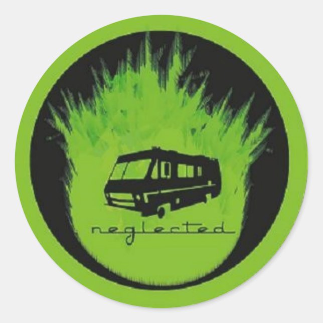 Pegatina Redonda Seis Strickers abandonados de 3 pulgadas (Anverso)