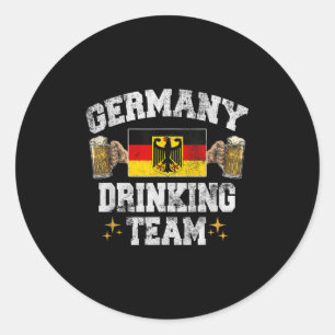 Pegatina Redonda Selección de bebidas de Alemania Festivales de cer