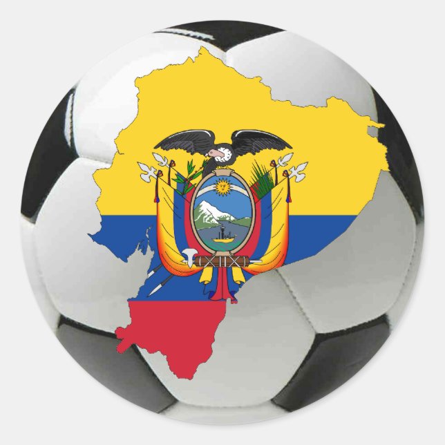 Pegatina Redonda Selección de Ecuador (Anverso)