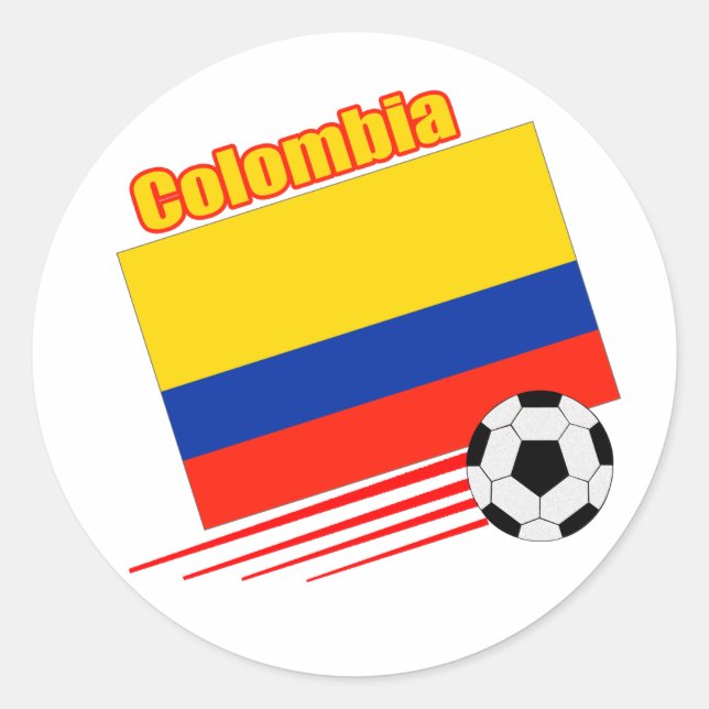 Pegatina Redonda Selección de fútbol de Colombia (Anverso)