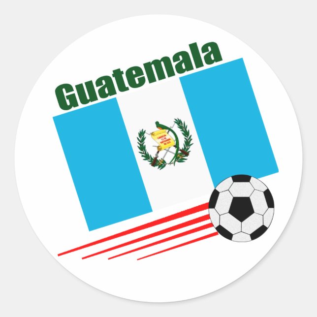 Pegatina Redonda Selección de fútbol de Guatemala (Anverso)
