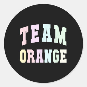 Pegatina Redonda Selección de fútbol Naranja Summer Camp Squad War