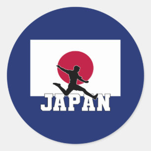 Pegatina Redonda Selección Nacional de Fútbol de Japón Japón
