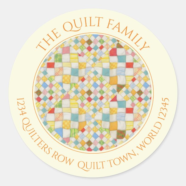 Pegatina Redonda SELECCIONES DE direcciones redondas grandes MOSAIC (Anverso)