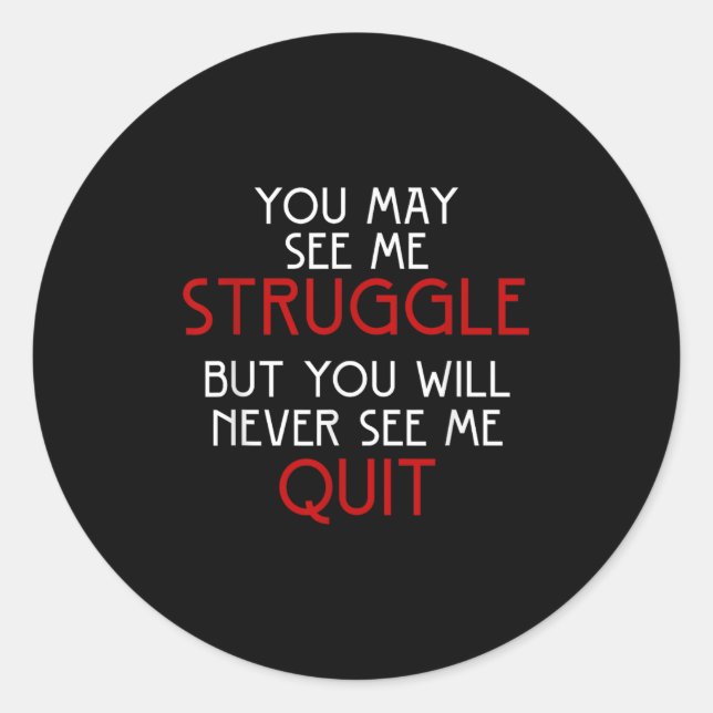 Pegatina Redonda Self Employed Lancer New Quote Gift Retro Design  (Anverso)