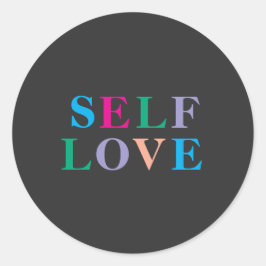 Pegatina Redonda Self love 