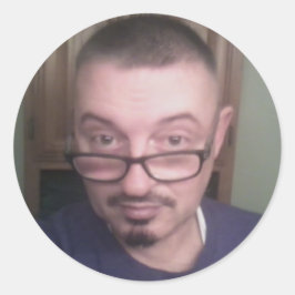 Pegatina Redonda Selfy Photo tomada 12-20-15