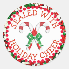 Pegatina Redonda Sellado con Pegatinas de vacaciones de alegría