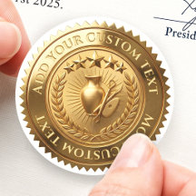 Sellado de Oro con Holograma 3D Personalizable par