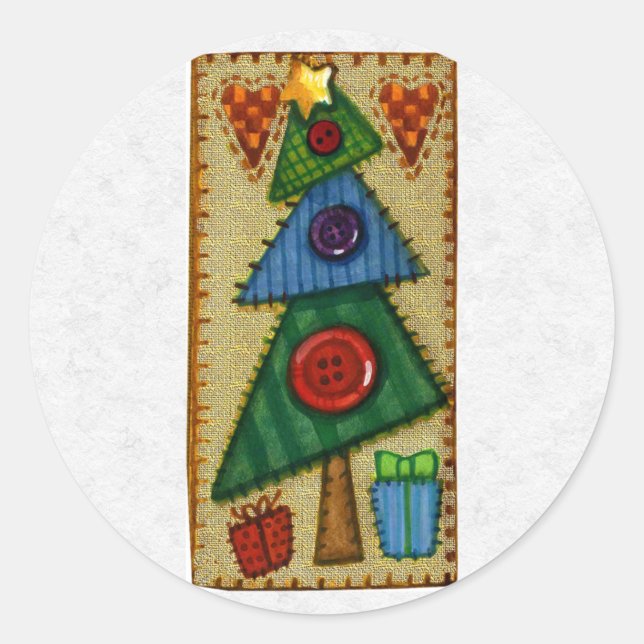 Pegatina Redonda Sellador de sobres de navidades (Anverso)
