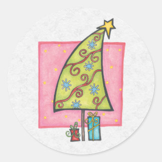 Pegatina Redonda Sellador de sobres de navidades