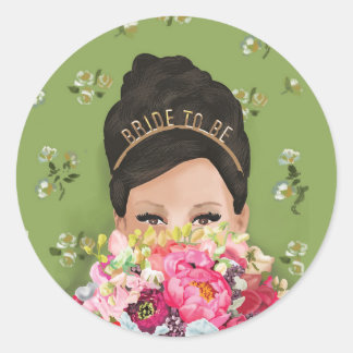 Pegatina Redonda Sellador de sobres de Novia-To-Be