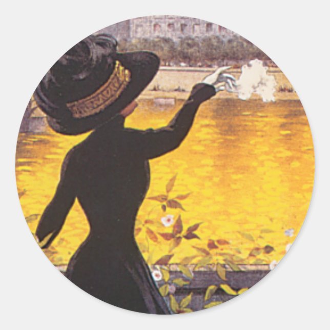 Pegatina Redonda Semaine d'Aviation de Lyon (Anverso)