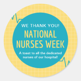 Pegatina Redonda Semana Nacional de Enfermeras