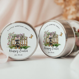 Pegatina Redonda Semana Santa | Conejito de cachorro lindo personal