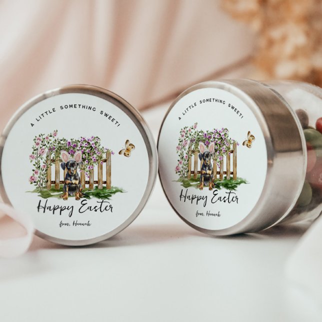 Pegatina Redonda Semana Santa | Conejito de cachorro lindo personal (Subido por el creador)