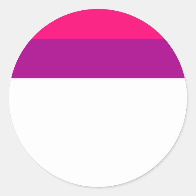 Pegatina Redonda Semi Bisexual Pride Flag  (Anverso)