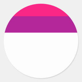 Pegatina Redonda Semi Bisexual Pride Flag 