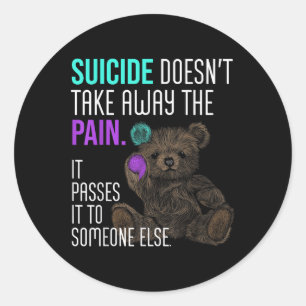 Pegatina Redonda Semicolón de sensibilización sobre el suicidio Sal
