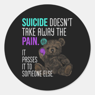 Pegatina Redonda Semicolón de sensibilización sobre el suicidio Sal