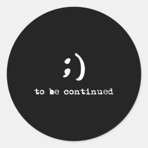 Pegatina Redonda Semicolón Para Seguir Concienciando Sobre El Suici