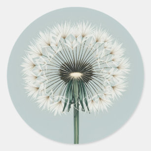 Pegatina Redonda Semilla de hoyo de Dandelion