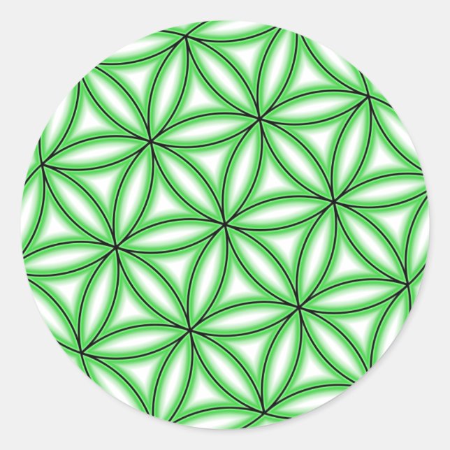 Pegatina Redonda Semilla de la vida (Anverso)