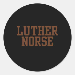 Pegatina Redonda Seminario Luther Norse
