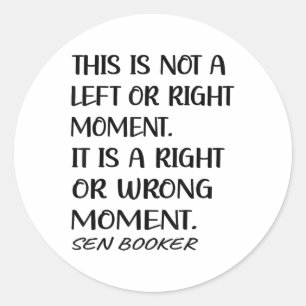 Pegatina Redonda Senador Cory Booker Esto No Es Un Mo De Izquierda