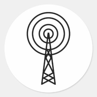 Pegatina Redonda señal aérea de antena
