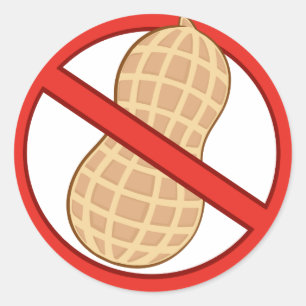 PEGATINA REDONDA SEÑAL DE ADVERTENCIA ALÉRGICA DE PERSONALIZADO D