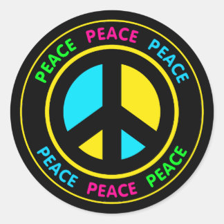 PEGATINA REDONDA SEÑAL DE PAZ