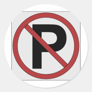 Pegatina Redonda señal noparking