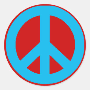 Pegatina Redonda Señales de paz