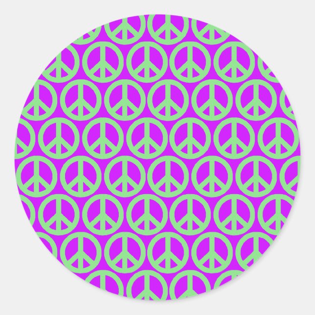 Pegatina Redonda Señales de paz (Anverso)